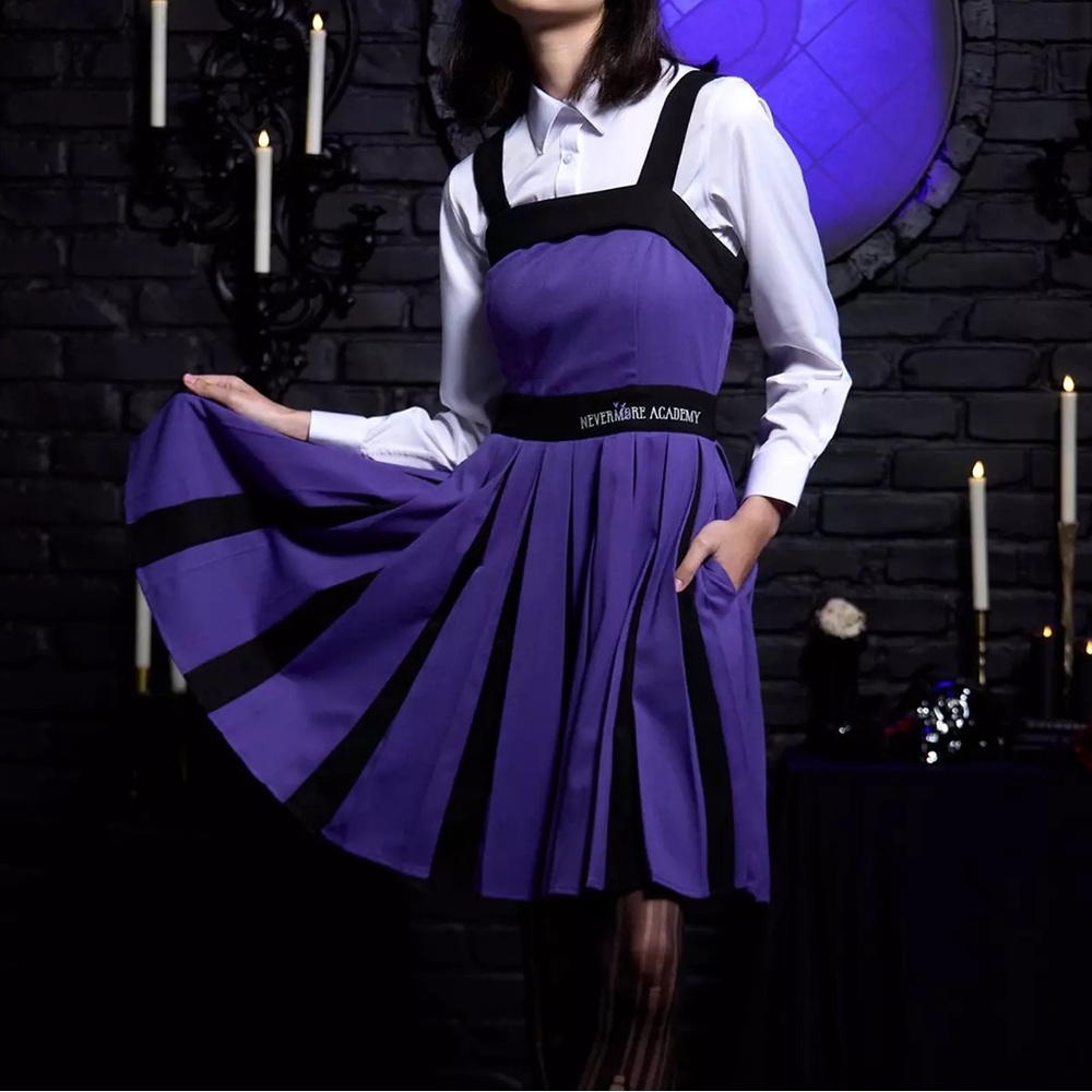 Wednesday Enid Nevermore Academy Pleated Tank Dress Hot Topic‎ Addams
